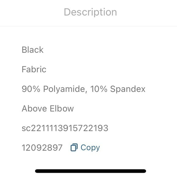 Black Long Arm Cover Sleeve Fingerless Gloves Stretch - Picture 6 of 7